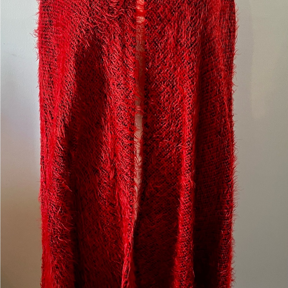 Cozy Red Women's Reversible Sweater - Picture 4 of 4